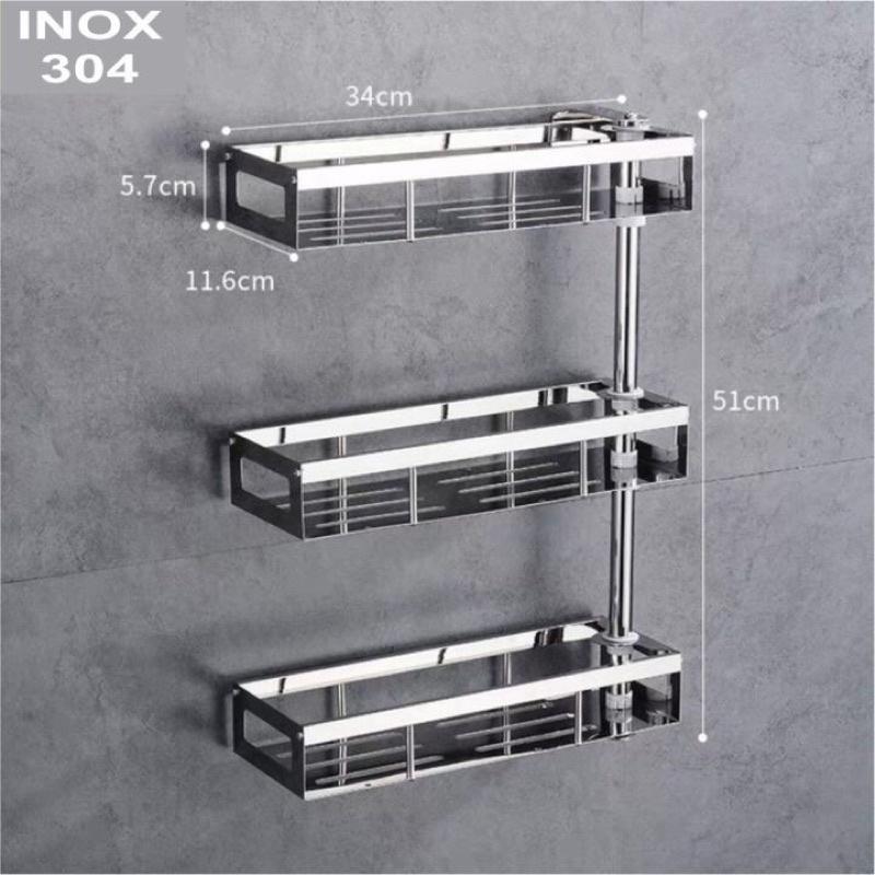 Kệ xoay gia vị nhà bếp đa năng inox 3T