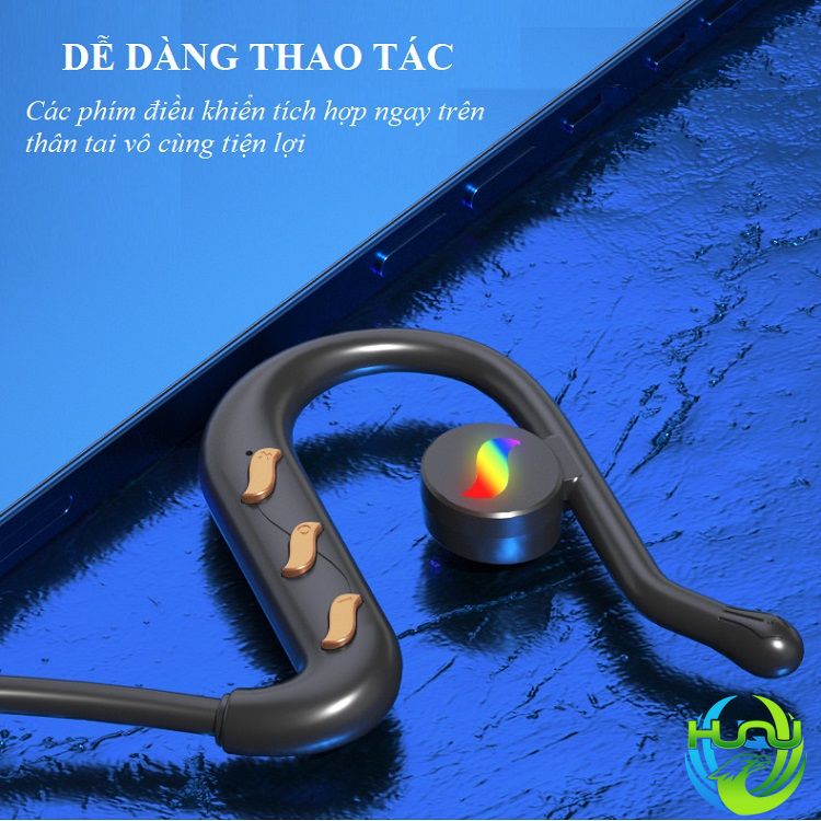 Tai Nghe Không Dây Thể Thao Cá Tính Huqu K89 - Nút Điều Khiển Đơn Giản