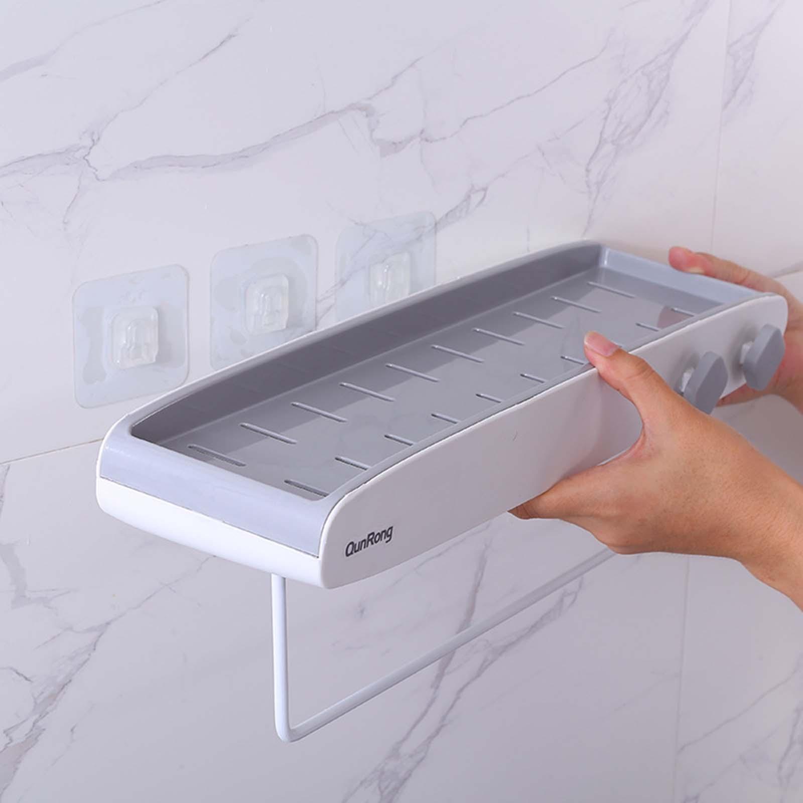 Shower Caddy Shelf Wall Mounted Storage Rack Organizer bathroom