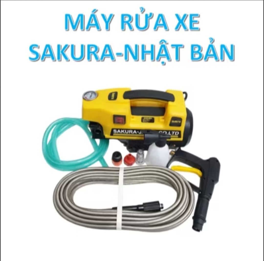 BỘ MÁY XỊT RỬA XE MÁY ÔTÔ XỊT RỬA ĐA NĂNG ÁP LỰC MẠNH CÔNG XUẤT LỚN MẪU MỚI