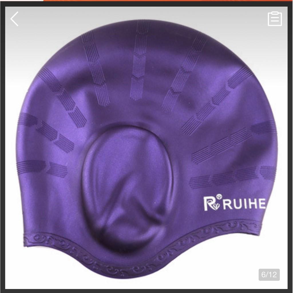 Mũ bơi che tai Silicone siêu bền Ruihe