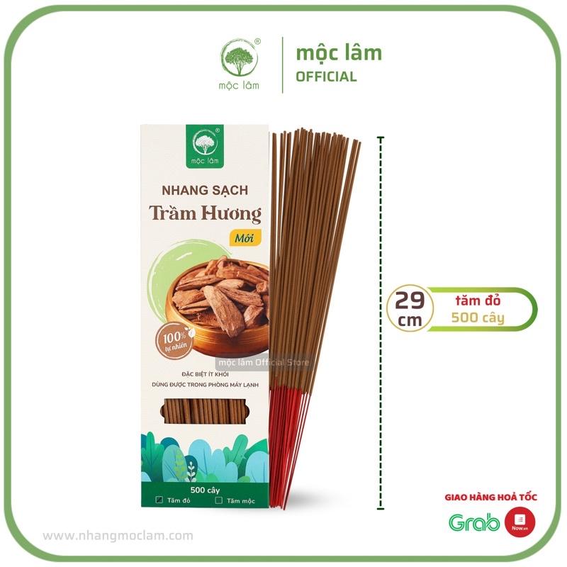 Nhang Trầm Hương MỘC LÂM 29cm 500cây, Nhang Sạch Ít Khói Ít Tàn, Hương Dịu Nhẹ, Nhang Phòng Máy Lạnh