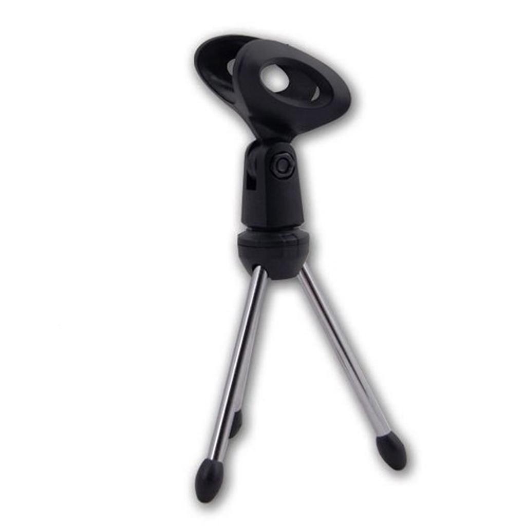 Adjustable Folding Tripod Stand Holder Desktop Table Clip for Microphone Mic