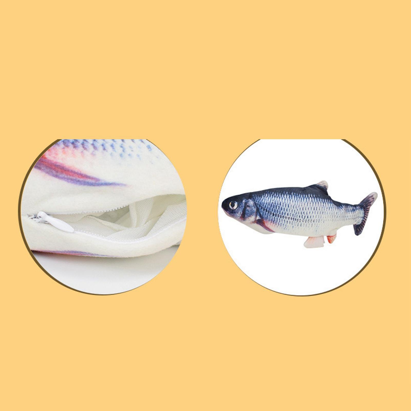 Electric Fish Interactive Pet Cat Wagging Simulation Toy