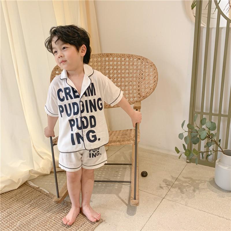 Đồ Bộ Pijama Cộc Tay Cho Bé Chất Lụa Cao Cấp In Chữ SUMO KIDS, Đồ Ngủ Lụa Cộc Tay Trẻ Em Từ 6-27Kg