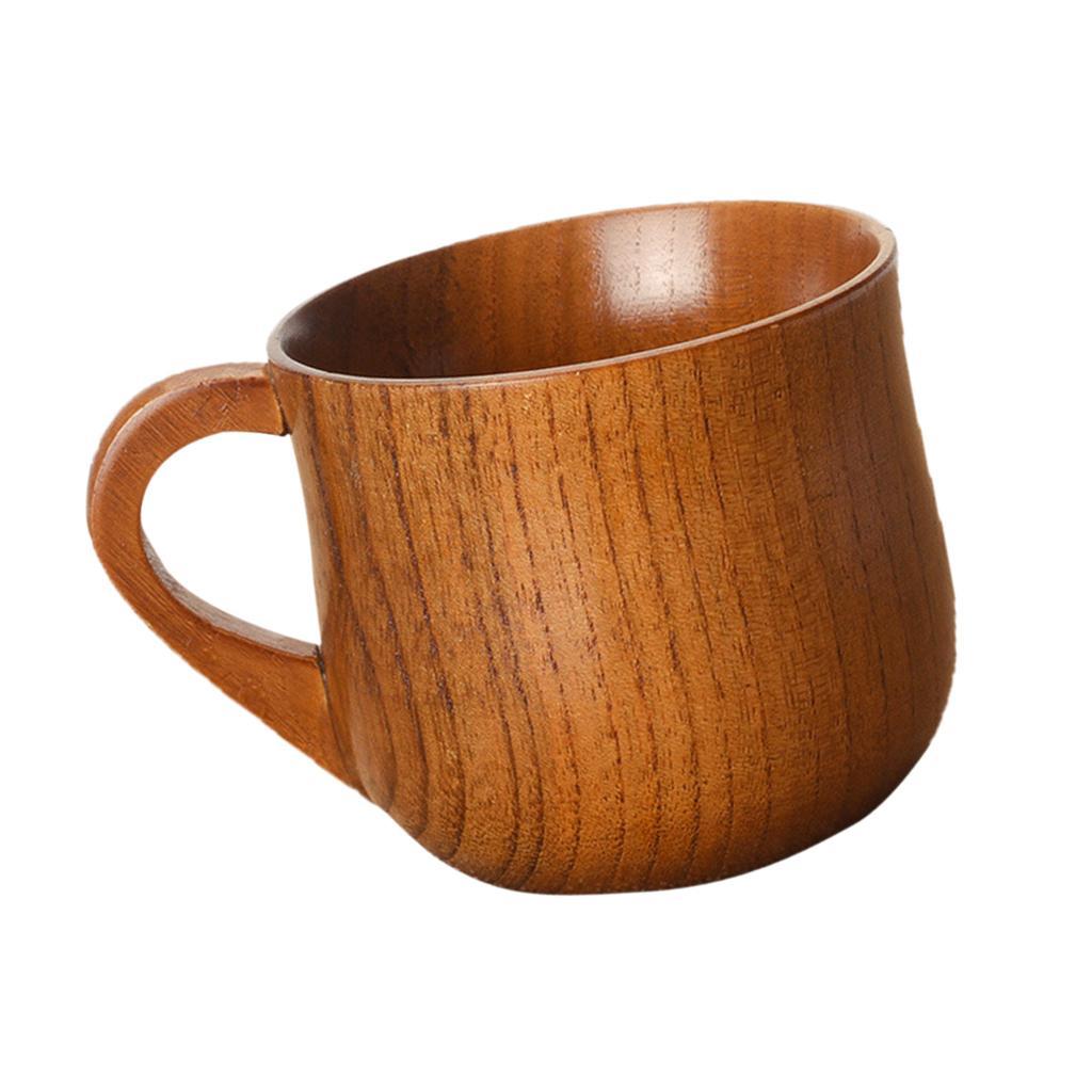 2X Jujube Wood Cup Handmade Coffee Tea Beer Juice Milk Mug Drink 7.5x6.8cm