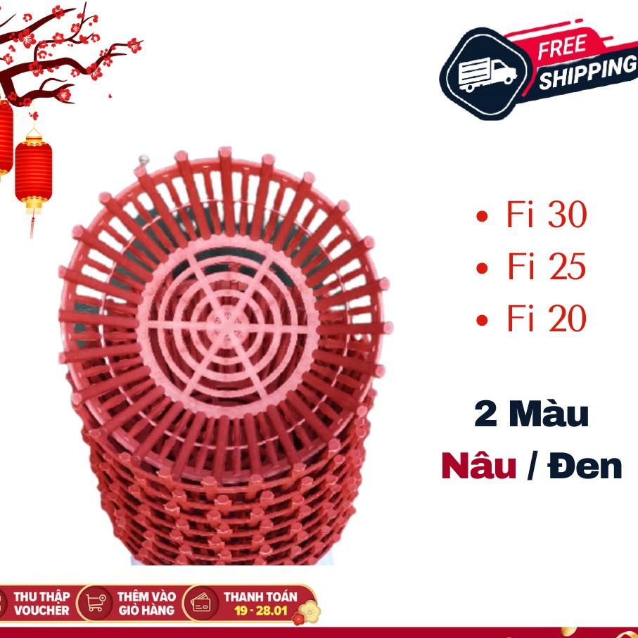 Combo 10 chậu nhựa nan phụ fi 20 đến fi 30 đủ màu