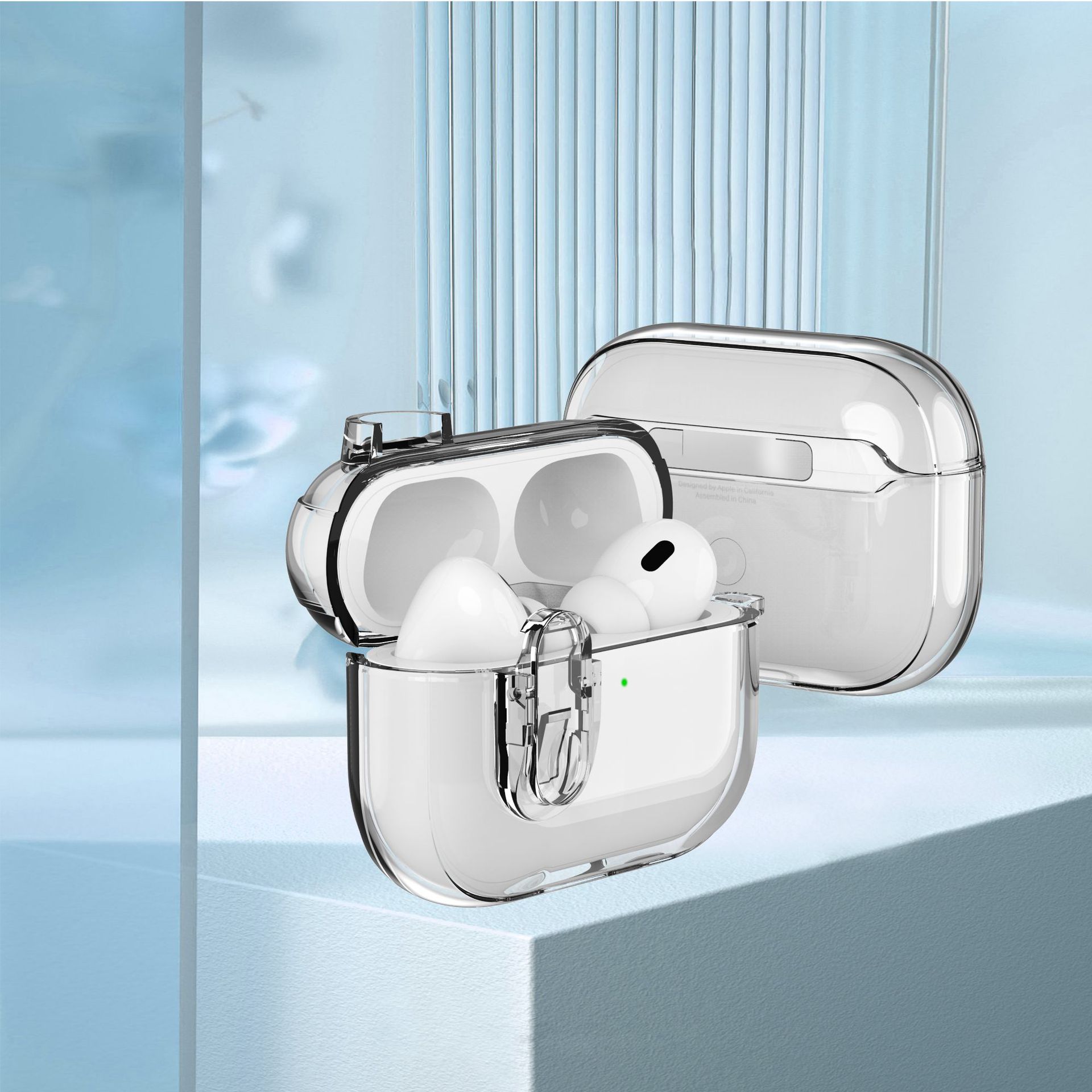 Ốp Case Bao Trong Suốt Dành Cho Airpods 4, Khoá An Toàn, Chống Sốc, Kai.N Crystal Lock, Kèm Móc Treo_ Hàng chính hãng