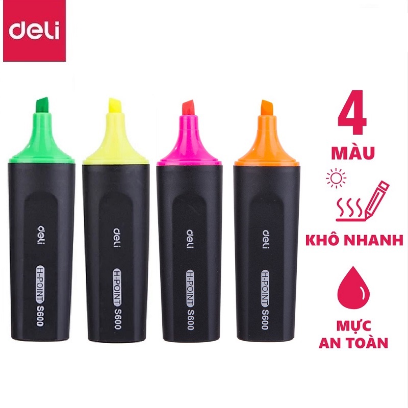 Bộ sưu tập 4 màu bút nhớ dòng Deli - ES600