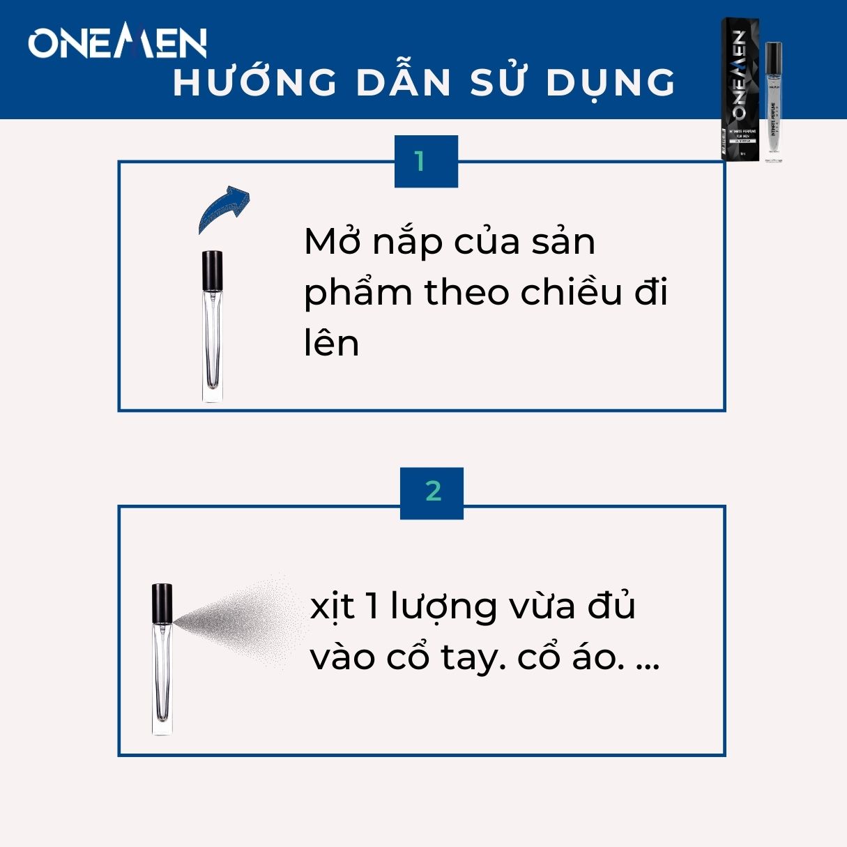 Combo Sữa Tắm Gội Hương Nước Hoa 3IN1 330ml + Nước Hoa Nam Onemen