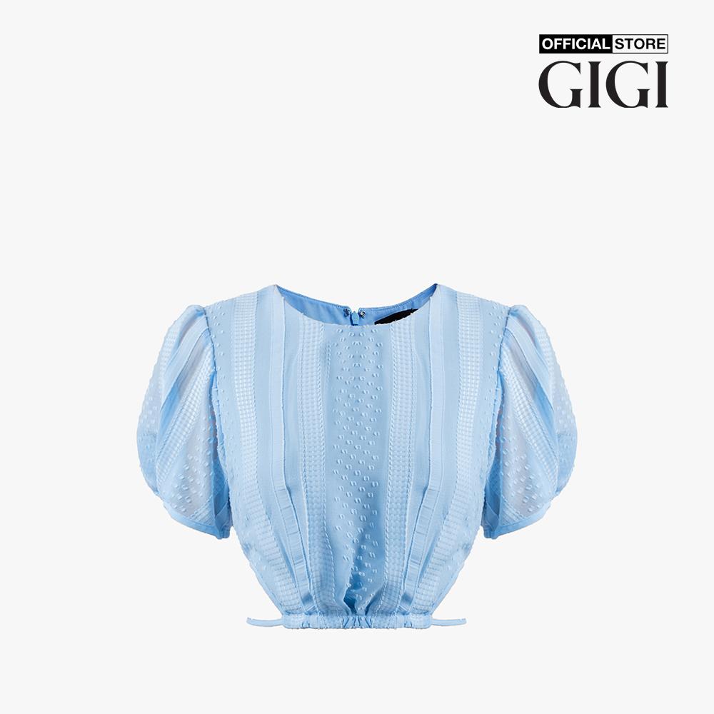 GIGI - Áo croptop nữ cổ tròn tay ngắn thắt eo nữ tính G1106T221257-24