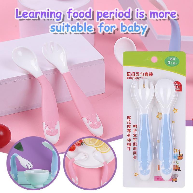 Thìa Cho Bé Dễ Dàng Cầm Nắm Dao Kéo Bộ Dụng Cụ Tự Ăn Bộ Trẻ Em Huấn Luyện Học Bộ Đồ Ăn Và Dĩa Bộ 3 Thìa Ăn Uống