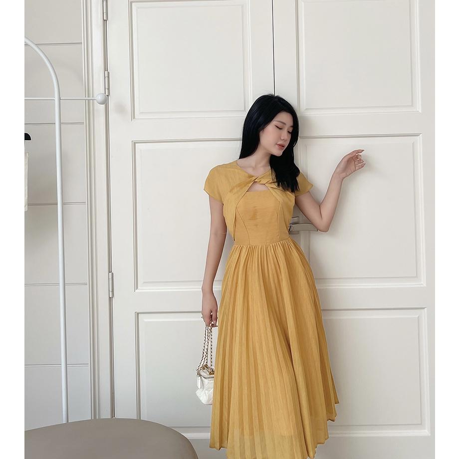 BBSTORE'S Đầm Xòe Maxi Phối Dập Ly Thời Trang Đi Biển Cực Xinh -D1228