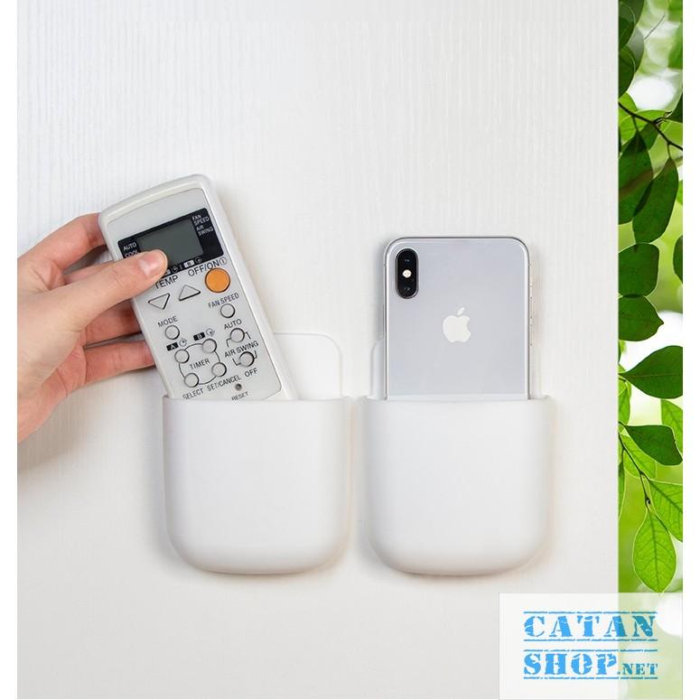 Hộp treo sạc điện thoại, kệ treo remote, đồ dùng dán tường đa năng tiện lợi giúp tiết kiệm không gian GD462-hoptreosac