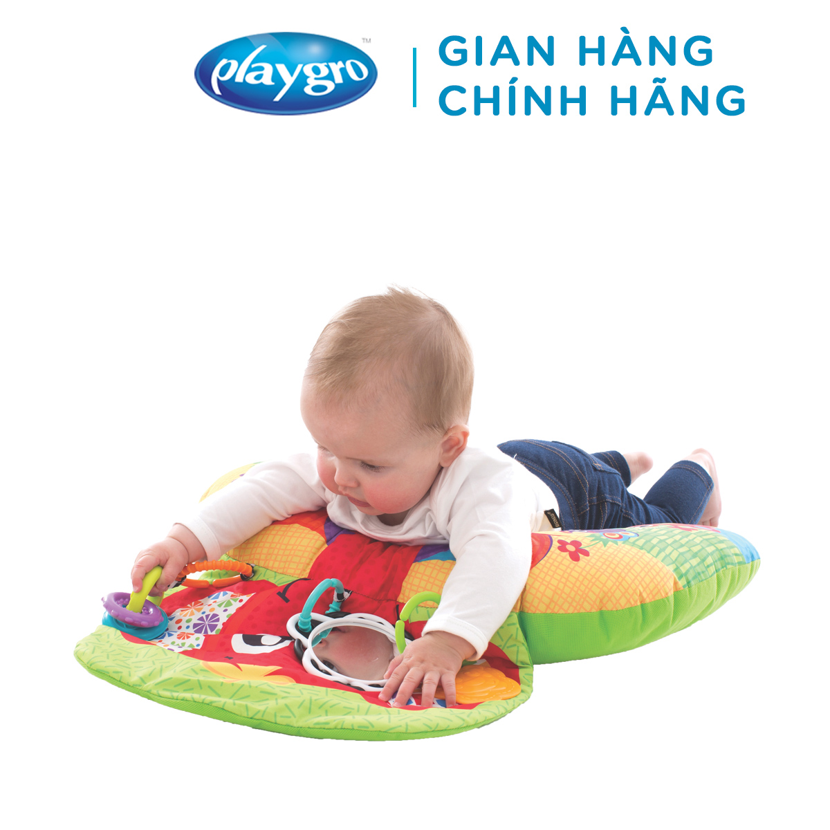 Gối Chữ U Kèm Đồ Chơi Voi Con Playgro, Cho Bé Sơ Sinh Đến 24 Tháng