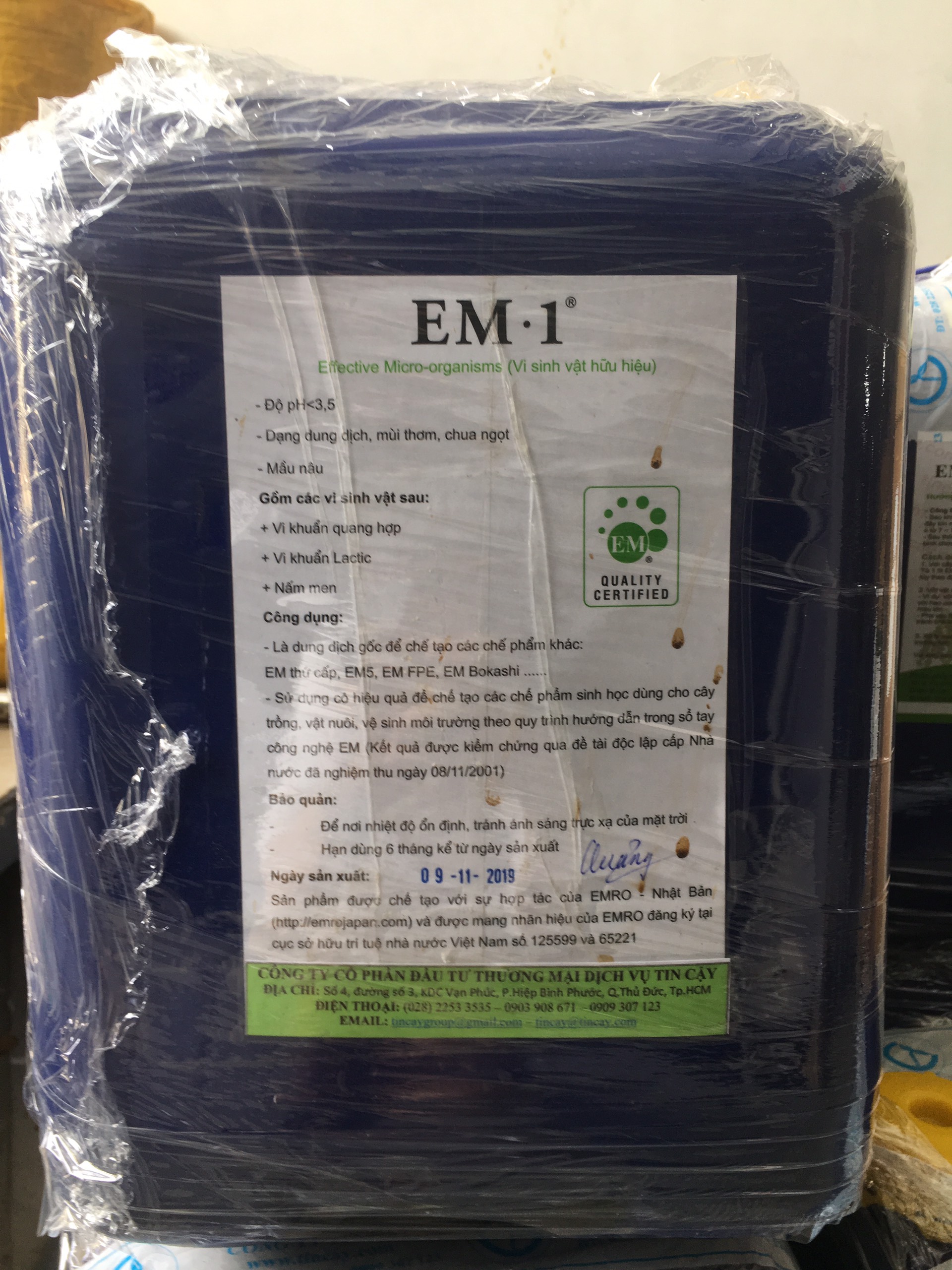 Chế phẩm sinh học EM1/ EM gốc (men vi sinh hay men thủy sản)