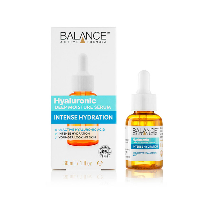 Serum cấp ẩm Balance Active Formula Hyaluronic deep moisturiser, intense hydration, 554 Youth Serum, cấp ẩm tăng cường, thấm nhanh, sáng da, 30ml, hàng chính hãng