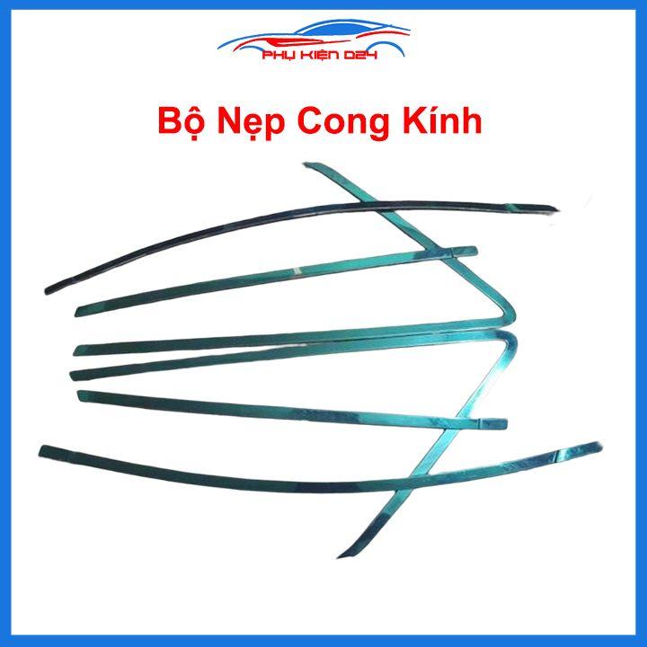 Bộ nẹp viền chân kính cong kính Innova 2017-2022 Inox sáng bóng chuẩn form xe
