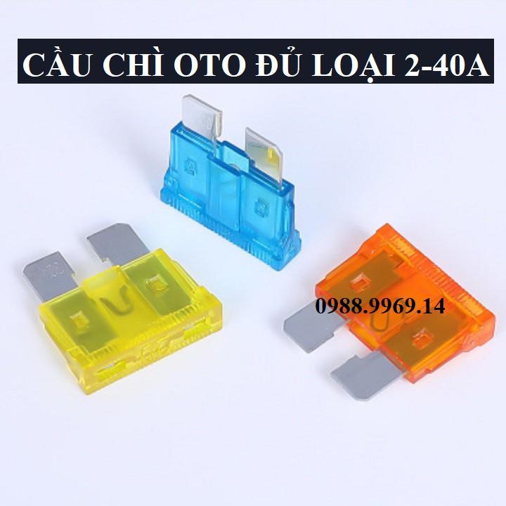 Cầu chì oto xe máy hộp 300c đủ loại 2-40A tặng gắp nhựa