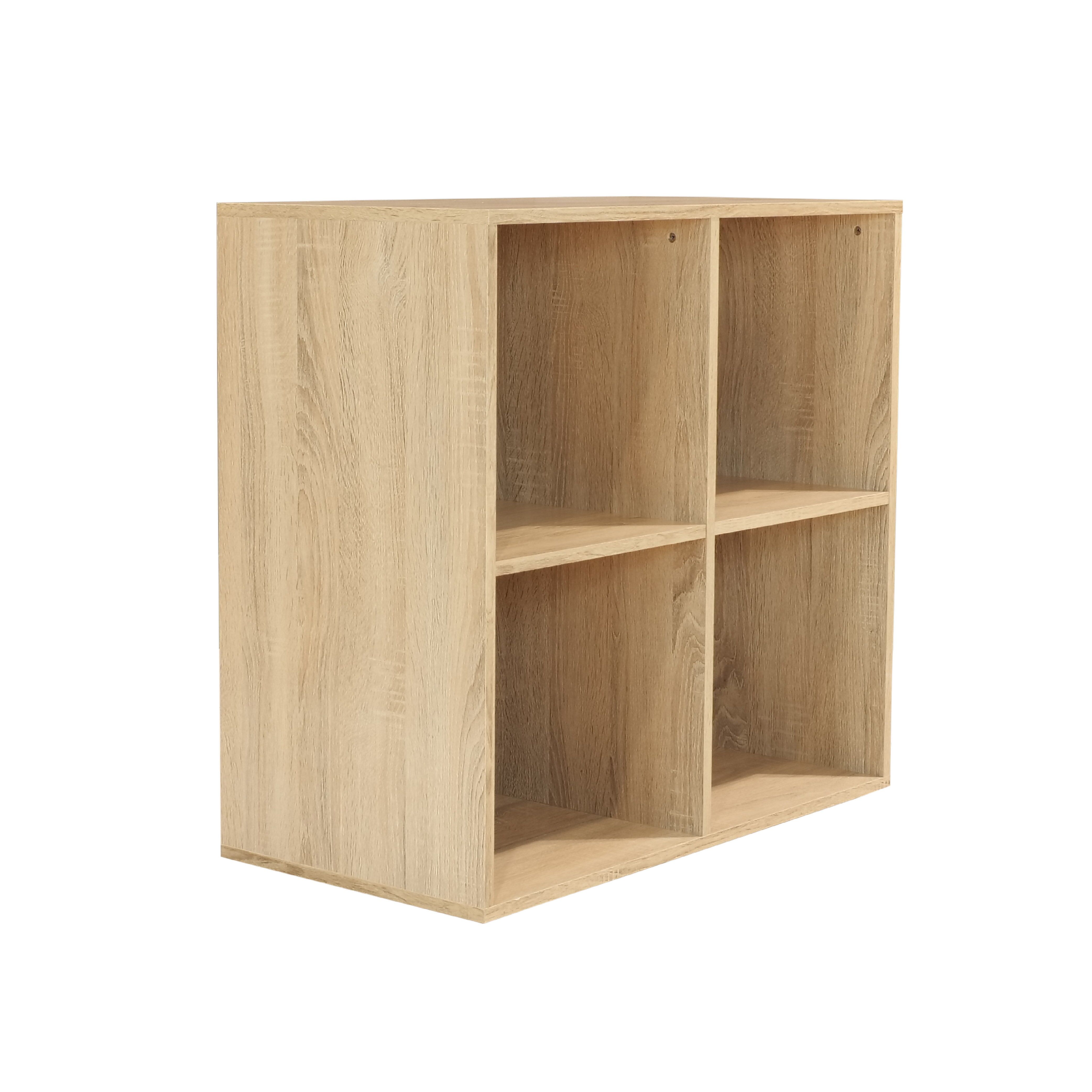 SB Furniture, Looms, Haida-A Low Cabinet, Solid Oak Color, W80XD40XH75 cm.