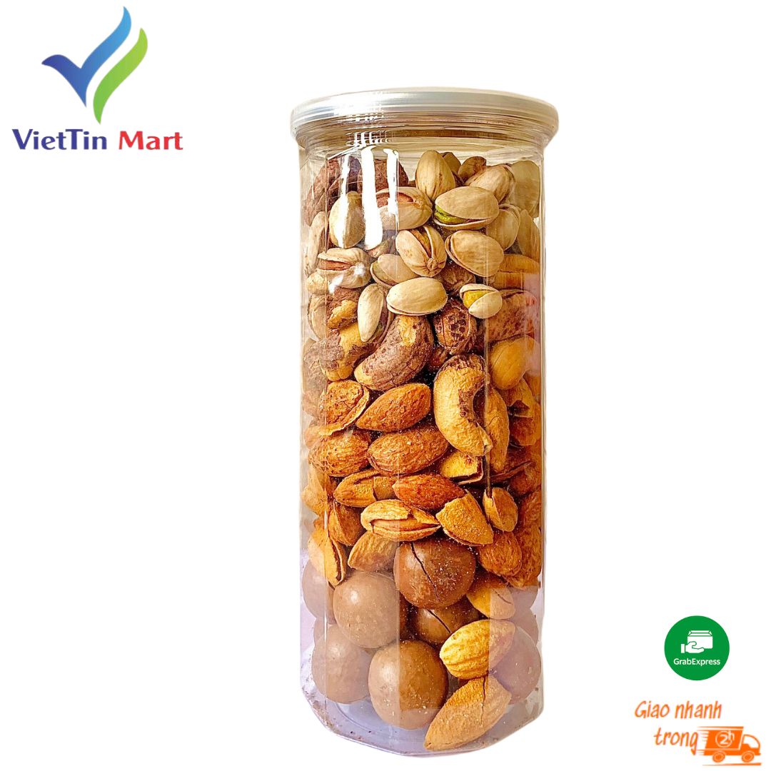 Combo Mix 4 Loại Hạt ( Hạt Dẻ Cười, Hạt Điều, Hạt Macca, Hạnh Nhân Rang Bơ) Viettin Mart 250g/ 500g