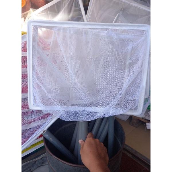 Vợt xúc cá vuông, 40cm x 30cm, hàng làm nhà chắt chắn , kích thướt lưới nhỏ đến lớn 1 cái