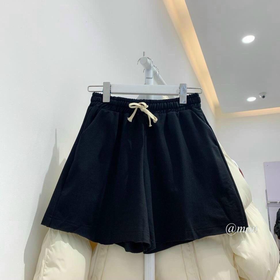 Quần Đùi Sporty Tưa Gấu Trơn Closet 2 màu Đen, Xám Chất Dày,Dây Rút Đơn Giản Dễ Mặc,  Quần short cộc nữ cho mùa hè năng động