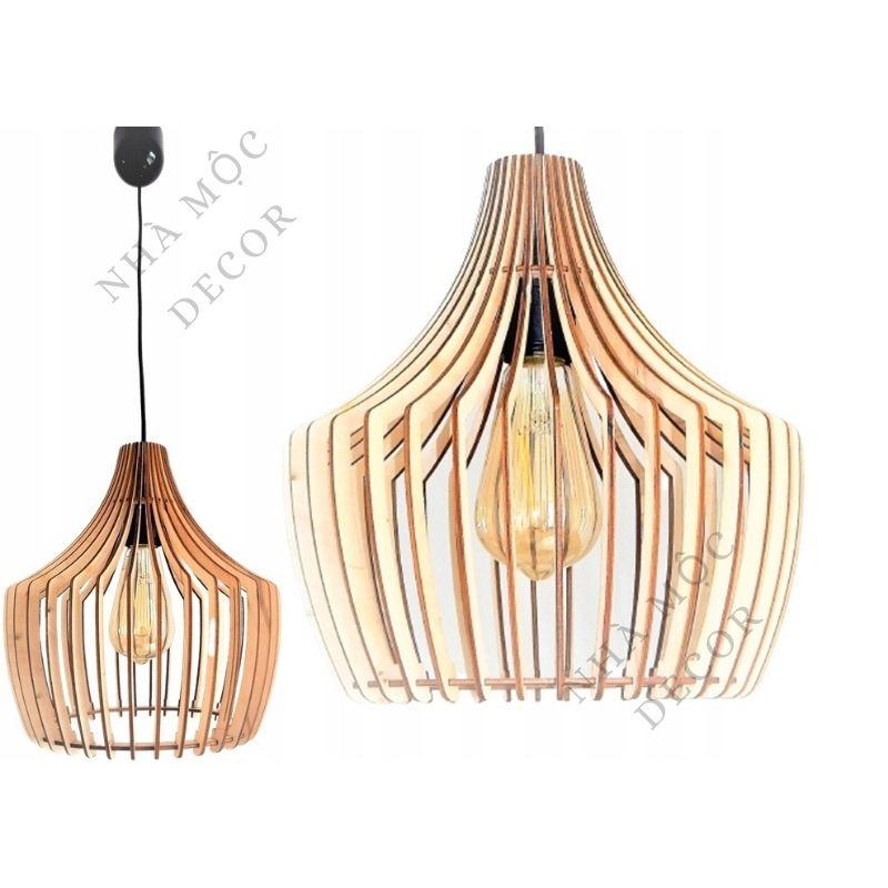 Đèn gỗ thả trần trang trí mẫu TT89