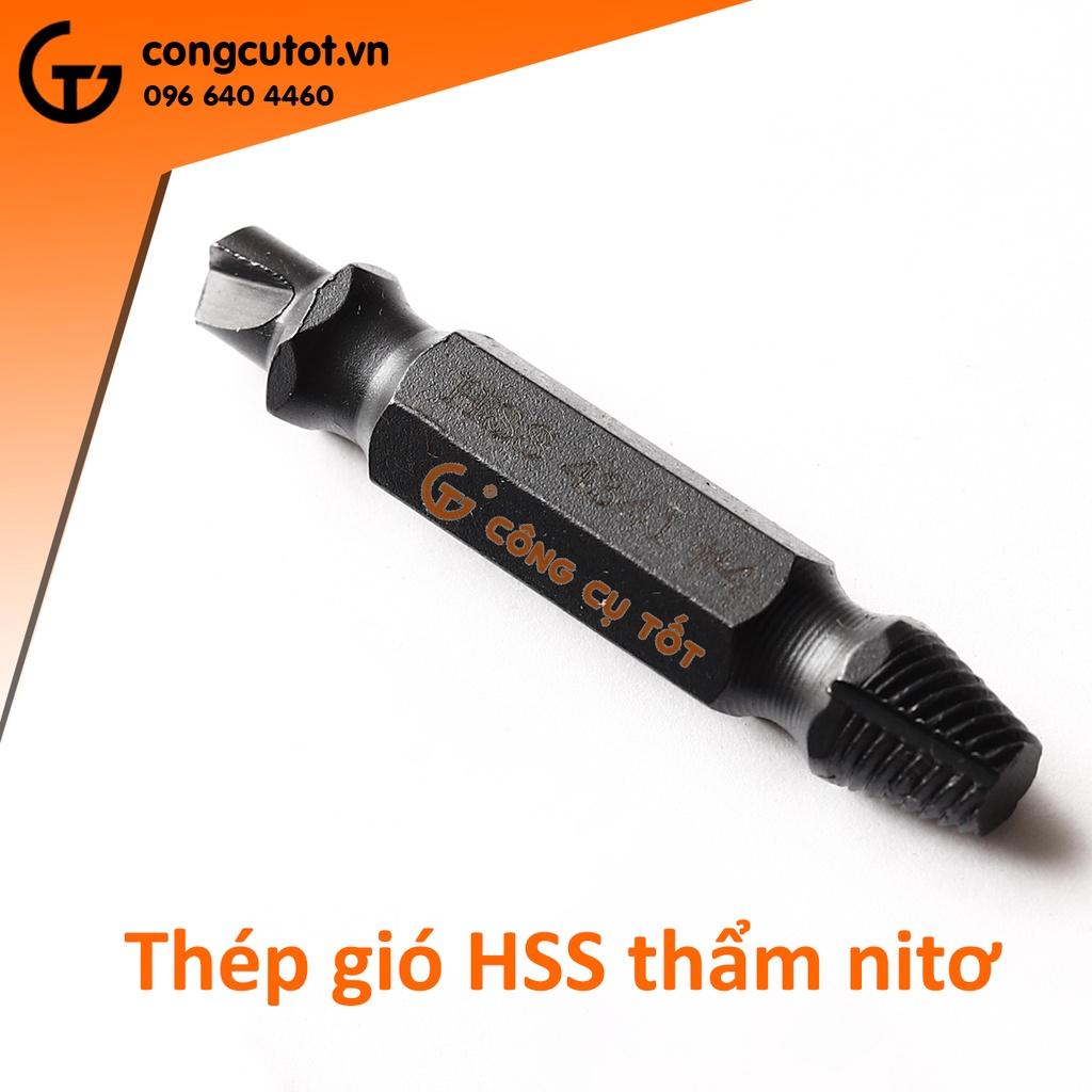 Bộ 5 mũi tháo vít toét đầu SpeedOut thép HSS thẩm Nitơ