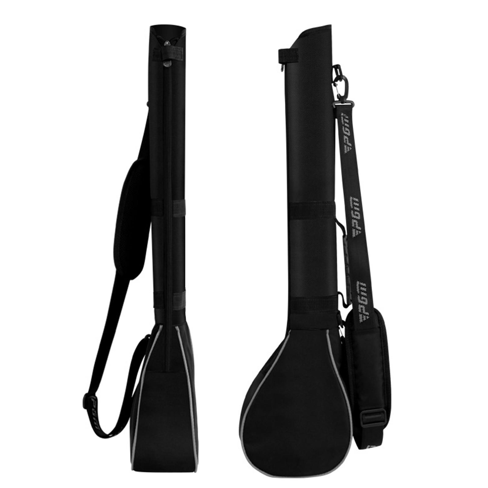 Golf Bag Black Lightweight Travel Carry Golf Club Bag with Cushioned Shoulder Strap for Driving Range Practice Easy Transport - Good for Adults