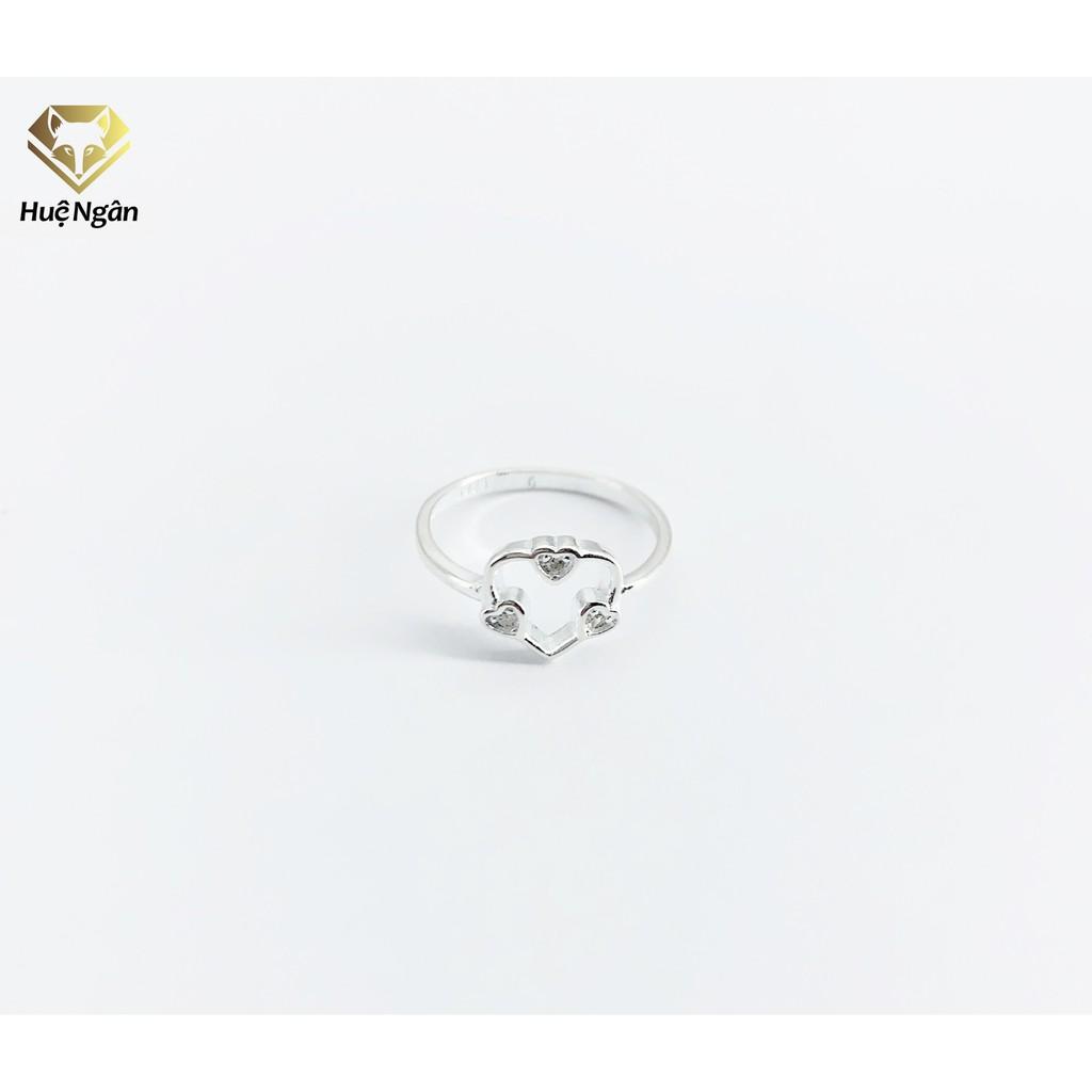 Nhẫn bạc Ý 925 Huệ Ngân - Tim Xinh RYR140074