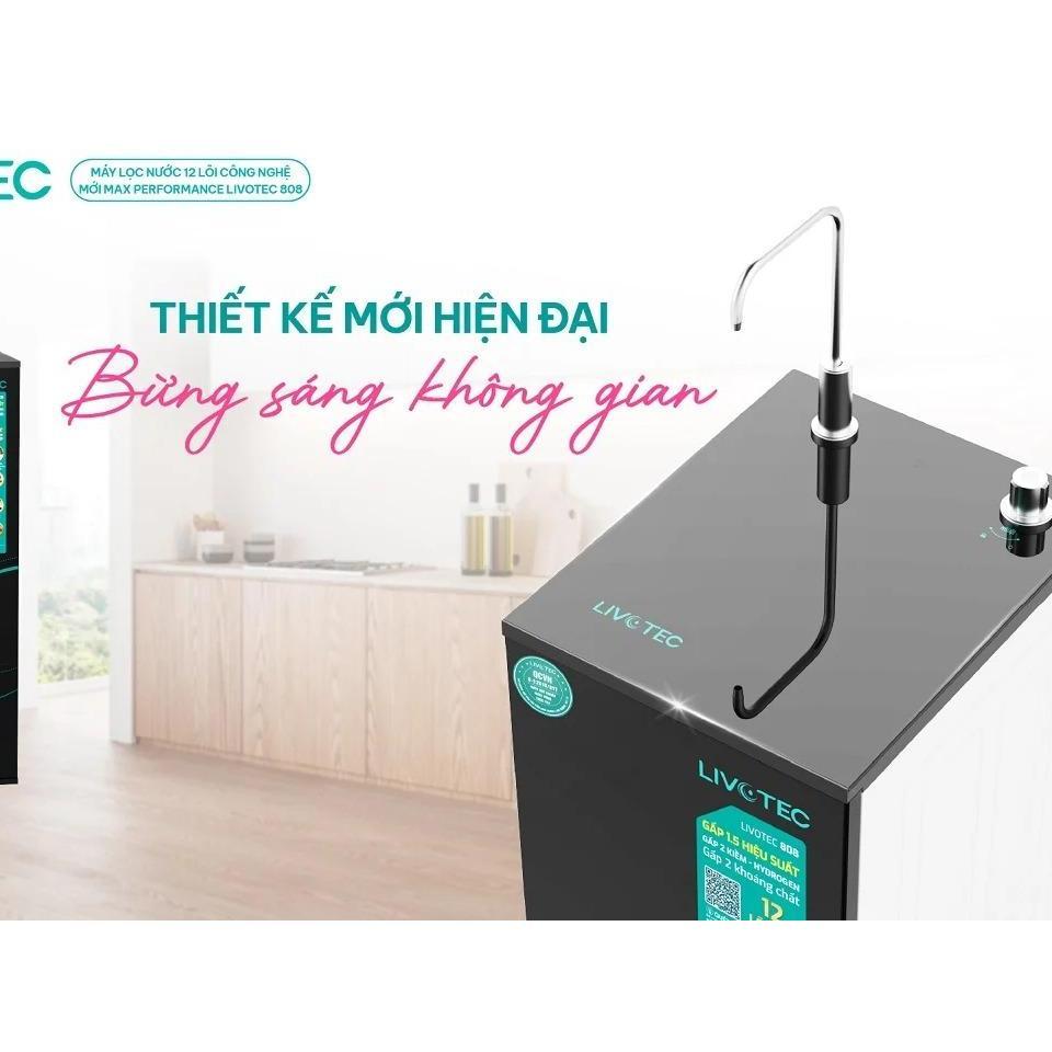 [TẶNG BỘ LÕI] Máy lọc nước RO Livotec 808, 12 lõi lọc gấp đôi vi khoáng - Hàng Chính Hãng
