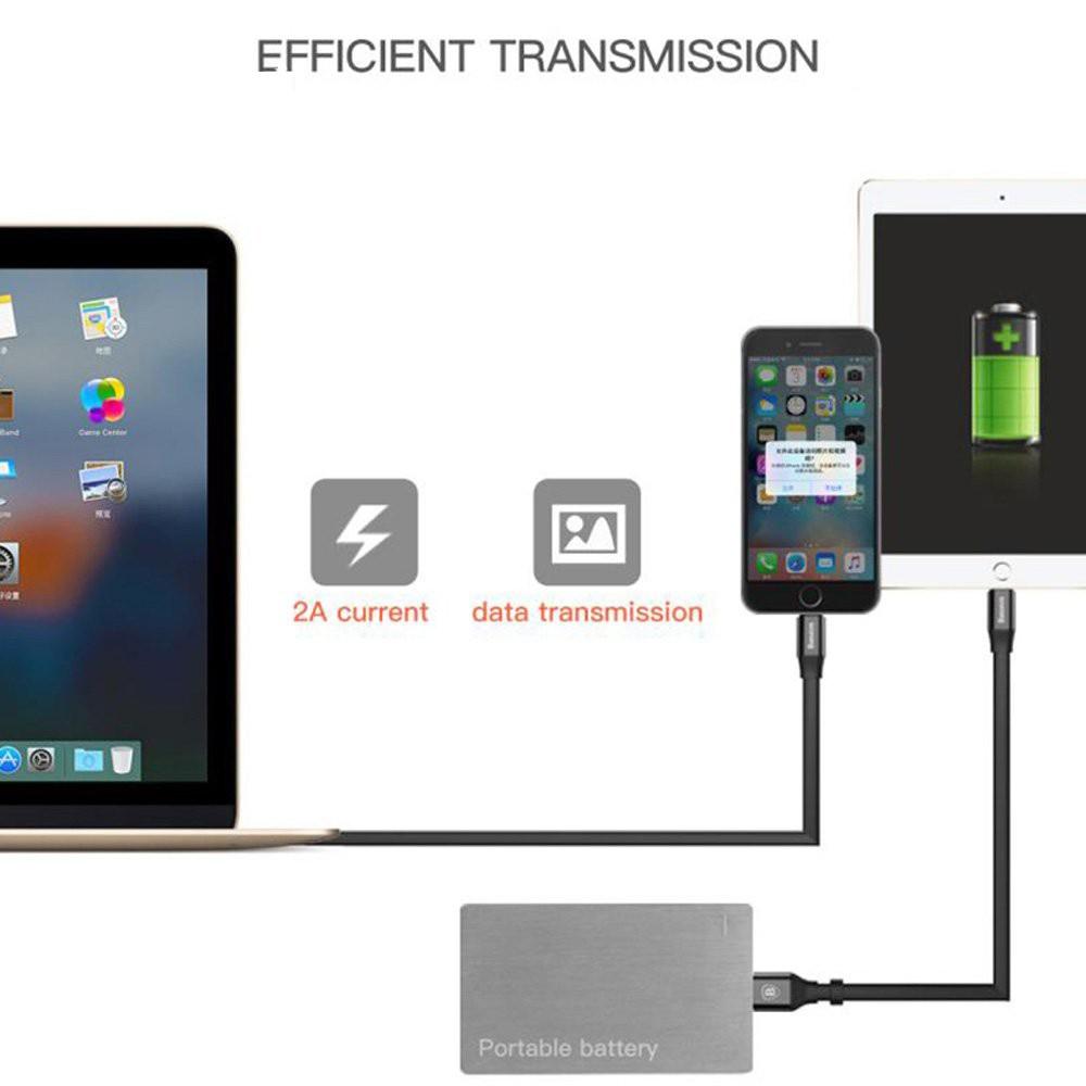 Cáp sạc nhanh cho Android và Apple IOS - Baseus Dual 3.0 -Hàng Chính Hãng