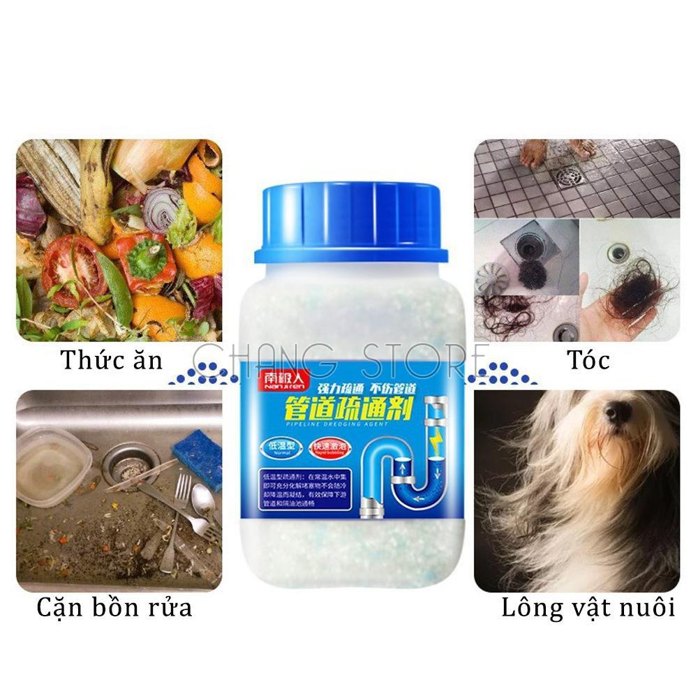 Combo 2 Chai Bột Thông Cống, Đường Ống, Bồn Cầu, Bồn Rửa Mặt..Xử Lý Triệt Để Cặn Bã, Chất Thải Hữu Cơ