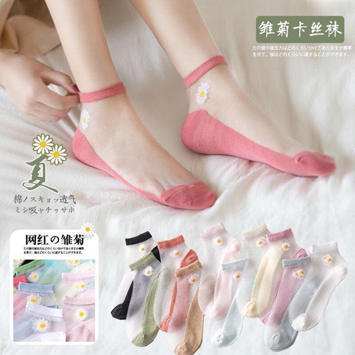Combo 10 Đôi Tất Ren Hoa Cúc