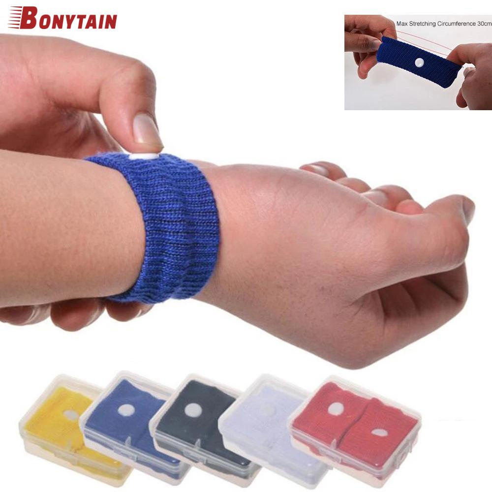 2 Cái Chống Buồn nôn Băng cổ tay Hỗ trợ cổ tay Vòng tay an toàn thể thao Vòng đeo tay chống say tàu xe Vòng đeo tay Bộ dụng cụ du lịch ngoài trời Color: red