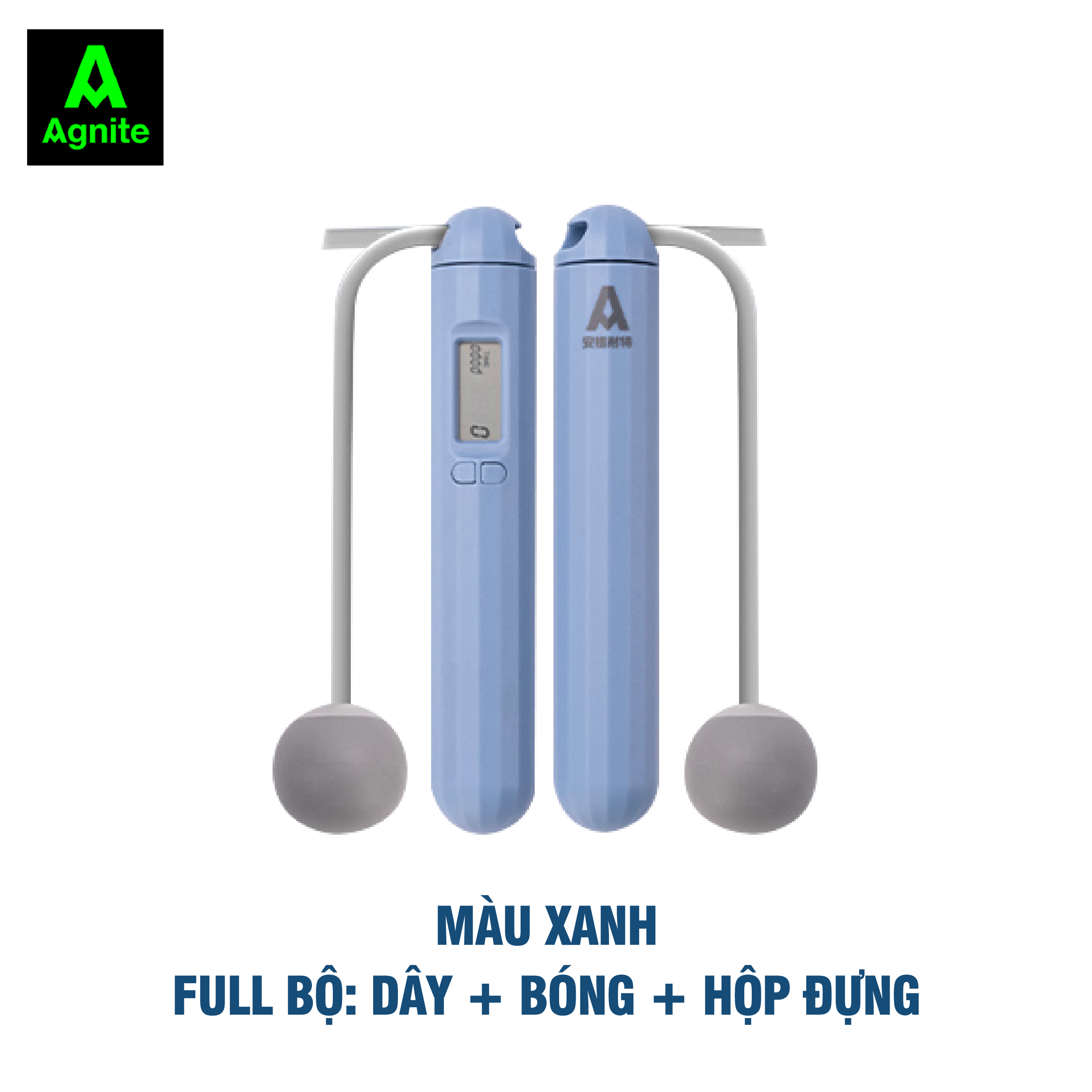 Dây nhảy đếm số điện tử Agnite tích hợp 3 chế độ - thiết kế thông minh nhỏ gọn - luyện tập thể thao tại nhà