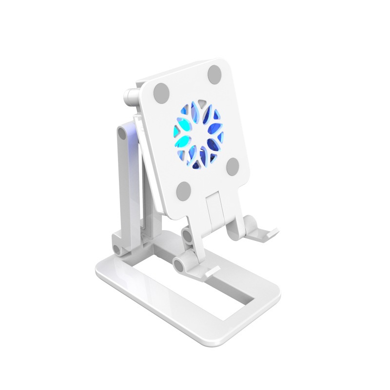 Fashion And Cool Multi-Function Adjustable Desktop Phone Holder With Fill Lamp Cooling Fan For 11inch Phone Tablet