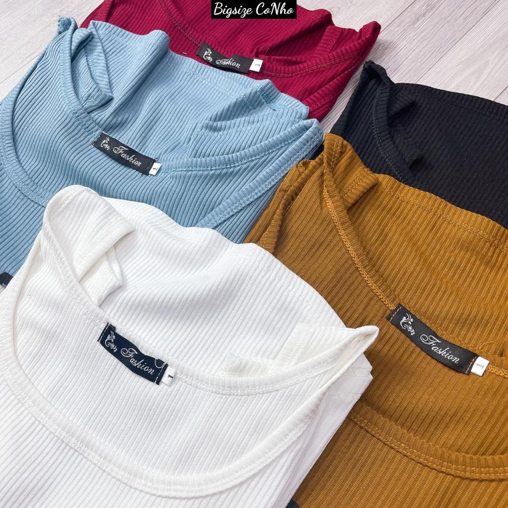 Áo thun ba lỗ tank top bigsize nữ cổ vuông không tay thời trang ôm sát nách body thun tăm gân tôn dáng G105
