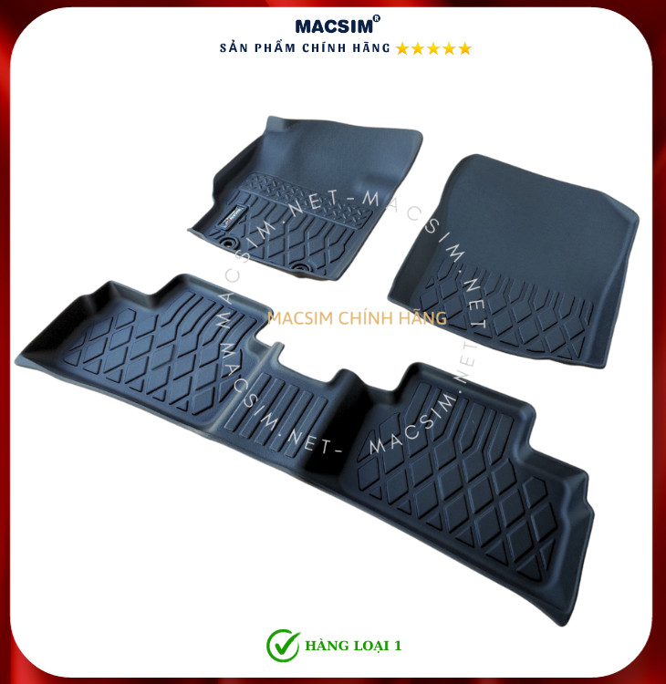 Thảm lót sàn xe ô tô Toyota Yaris 2023 Nhãn hiệu Macsim chất liệu nhựa TPE cao cấp màu đen