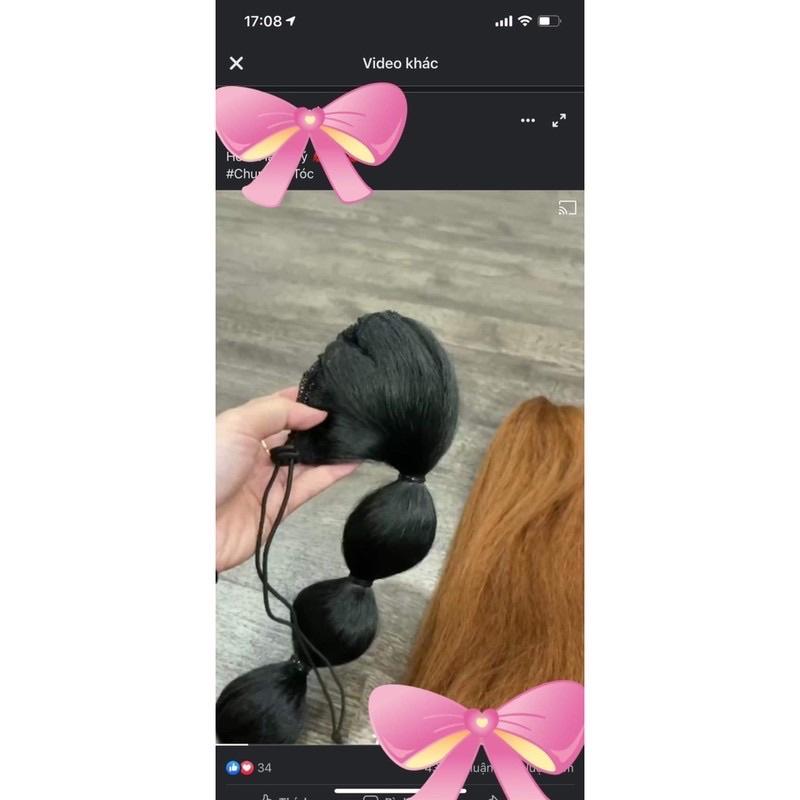 Tóc giả búi rút hồ lô cute coplay-