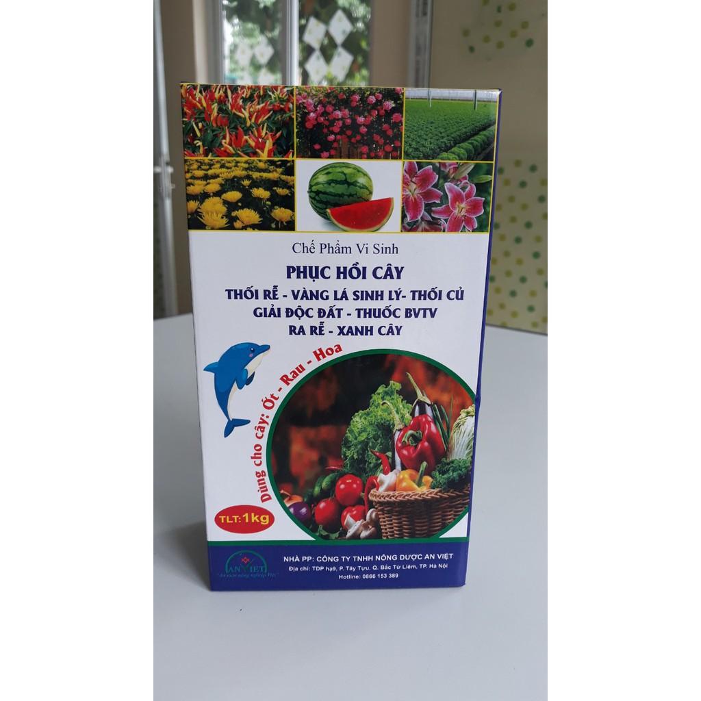 Chế Phẩm Vi Sinh Phục Hồi Cây, Thối Rễ - Vàng Lá Sinh Lý - Thối Củ, Giải Độc Đất - Thuốc BVTV, Ra Rễ - Xanh Cây- 1kg