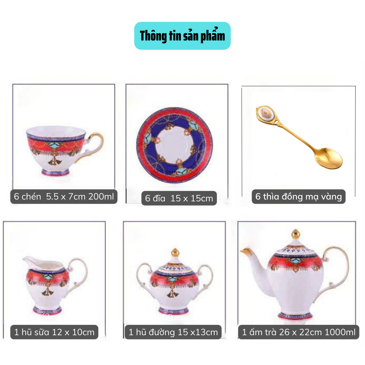 Tách trà sứ xương cao cấp Giang Tây - Tách trà phong cách châu Âu sang trọng GS06