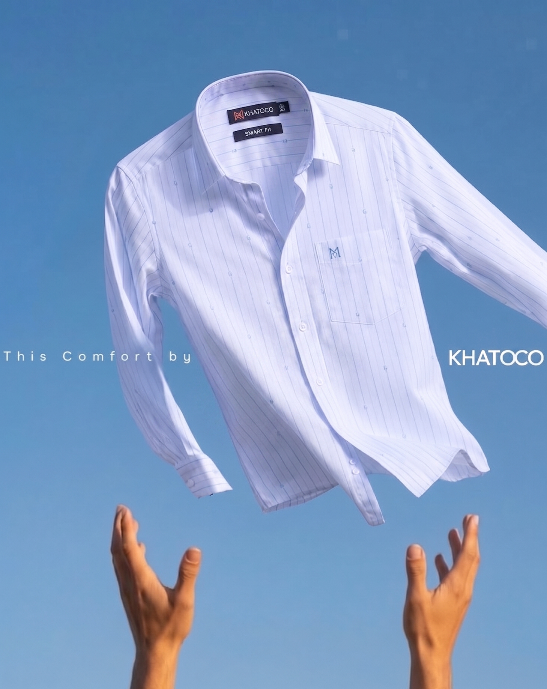 Áo sơ mi Khatoco tay dài (M,L,)