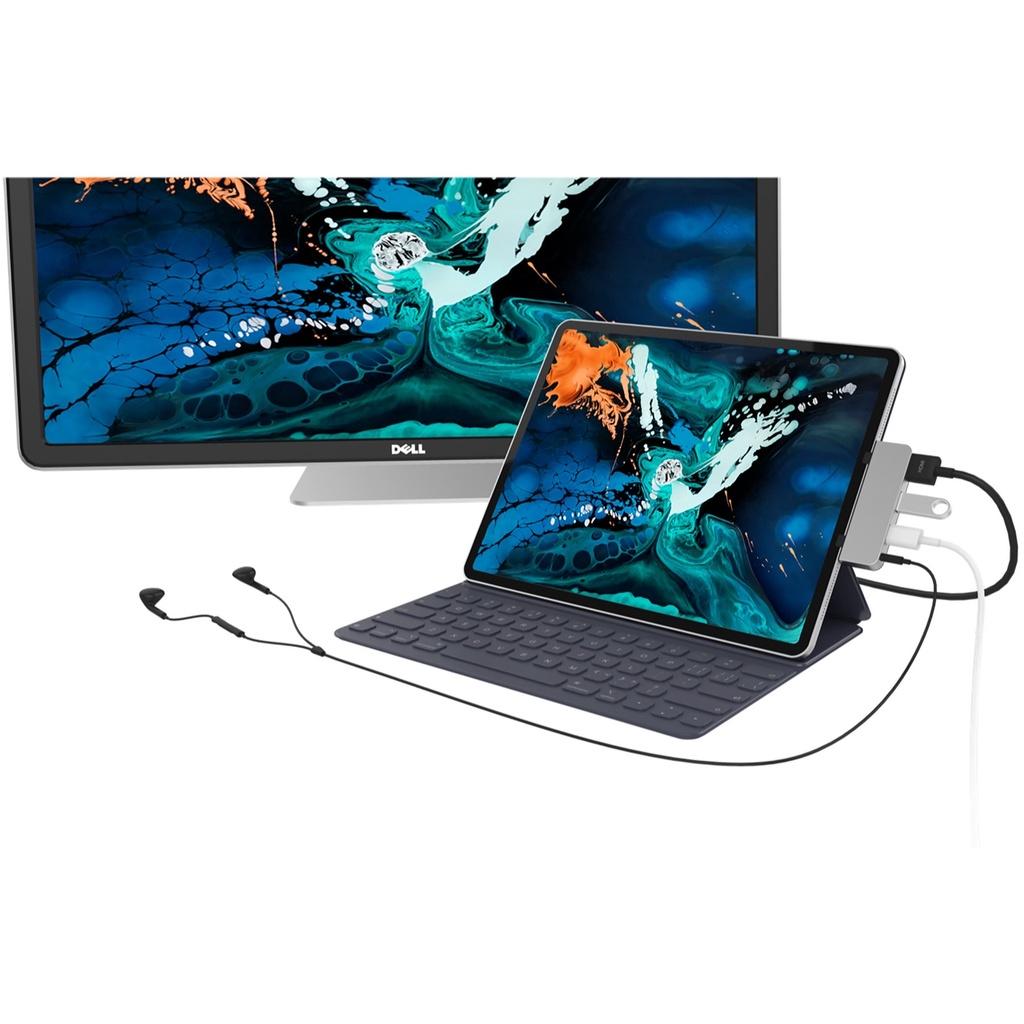Cổng Chuyển Chuyên Dụng Hyperdrive iPad Pro/Macbook/Surface 4 IN 1 HDMI 4K/30HZ USB-C HUB – HD319E Hàng Chính Hãng
