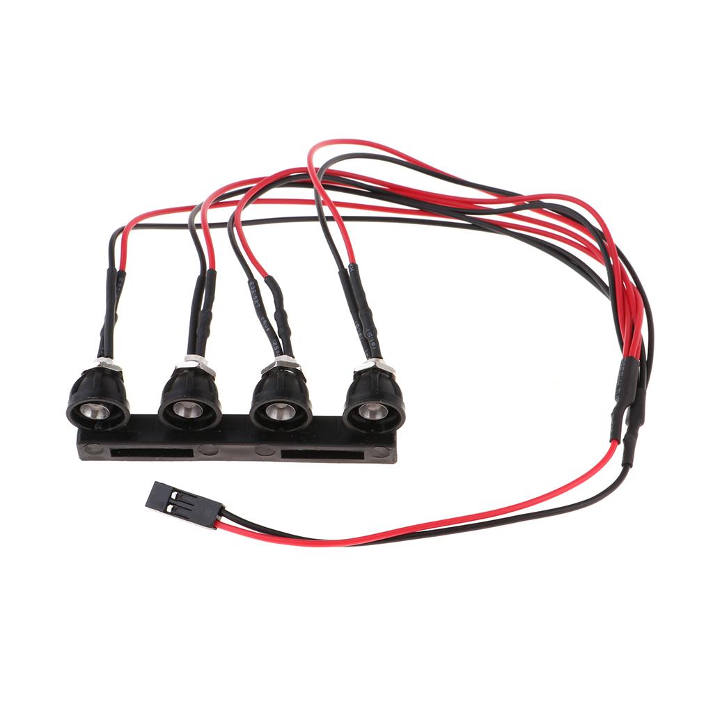 4 LED Bar Mái Đèn WPL 1/16 RC Xe Tải Xe Tải TỰ LÀM Các Bộ Phận Phụ Kiện