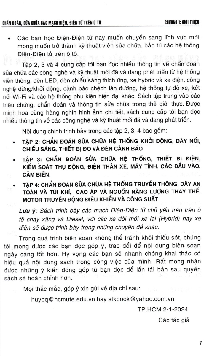 Chẩn Đoán, Sửa Chữa Các Mạch Điện, Điện Tử Trên Ô Tô