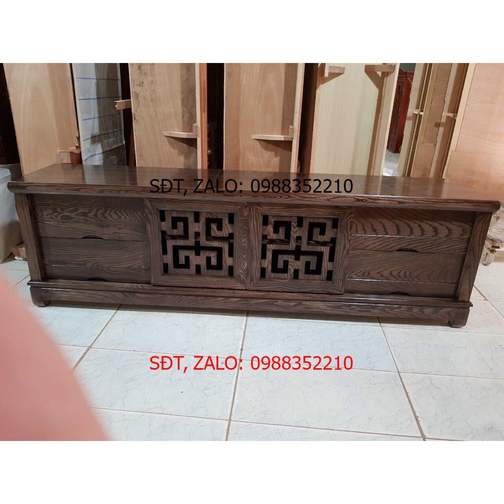 Kệ tivi cánh lùa gỗ Sồi Nga từ 1m8 đến 2m