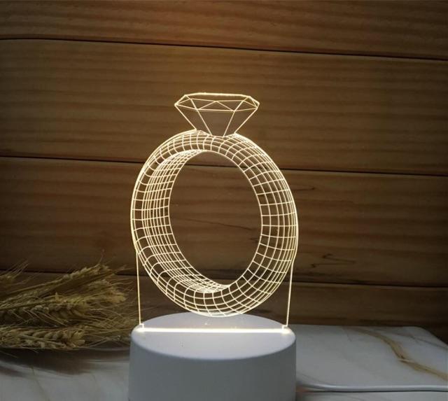 Đèn ngủ Led sáng tạo - Đèn trang trí 3D đẹp độc lạ - Quà tặng vô cùng ý nghĩa