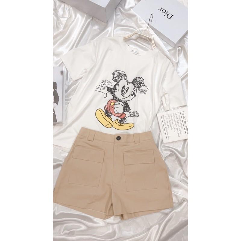 SÉT MICKEY SHORT KAKI